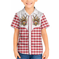 Oktoberfest Hawaiian Shirt Country Cowboy Style Red Version