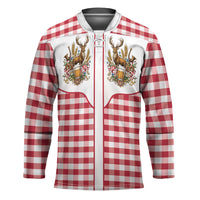 Oktoberfest Hockey Jersey Country Cowboy Style Red Version
