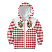 Oktoberfest Kid Hoodie Country Cowboy Style Red Version