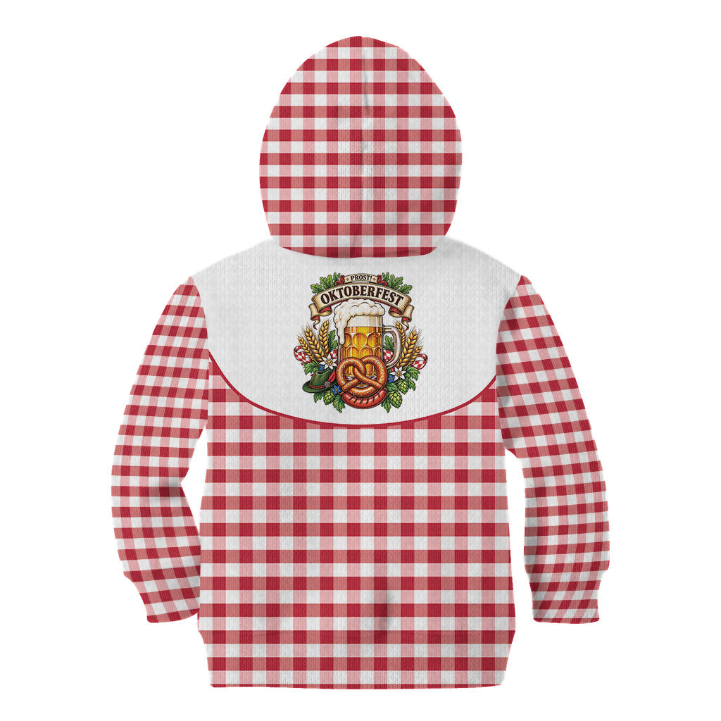 Oktoberfest Kid Hoodie Country Cowboy Style Red Version