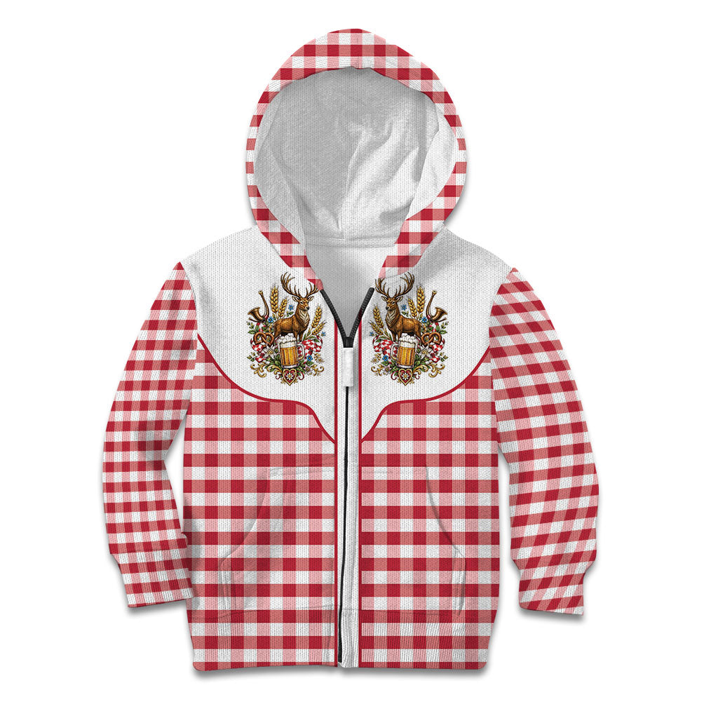Oktoberfest Kid Hoodie Country Cowboy Style Red Version