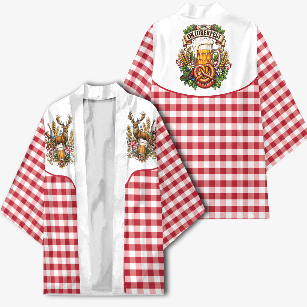 Oktoberfest Kimono Country Cowboy Style Red Version