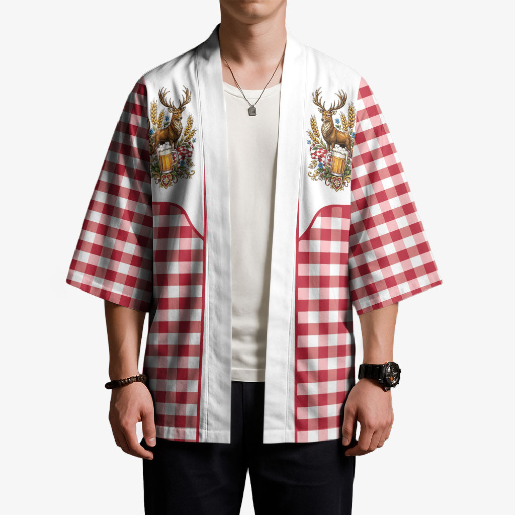 Oktoberfest Kimono Country Cowboy Style Red Version