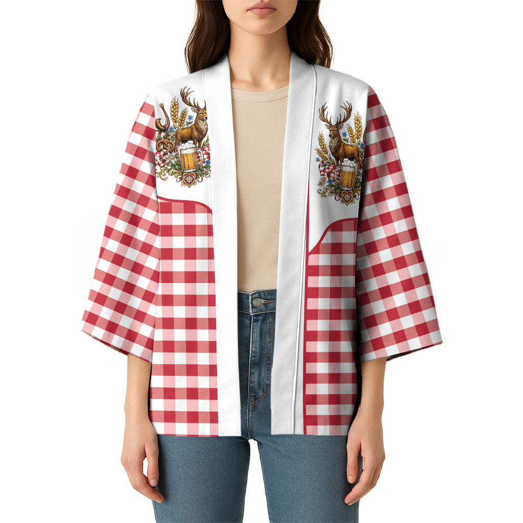 Oktoberfest Kimono Country Cowboy Style Red Version