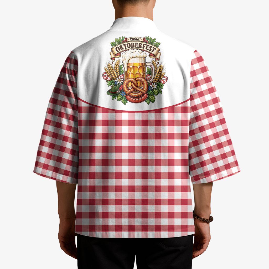 Oktoberfest Kimono Country Cowboy Style Red Version