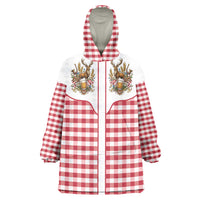Oktoberfest Wearable Blanket Hoodie Country Cowboy Style Red Version