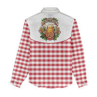 Oktoberfest Women Casual Shirt Country Cowboy Style Red Version