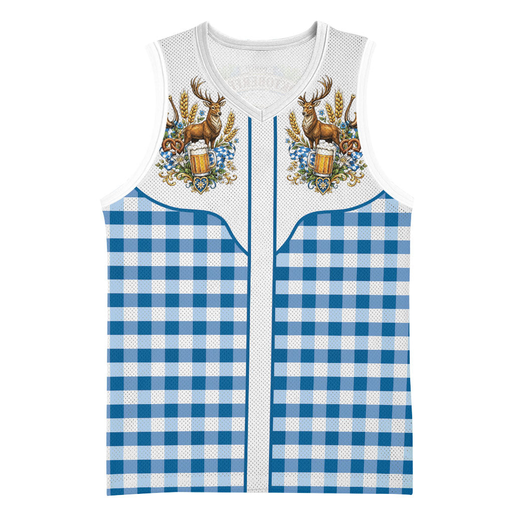 Oktoberfest Basketball Jersey Country Cowboy Style Blue Version