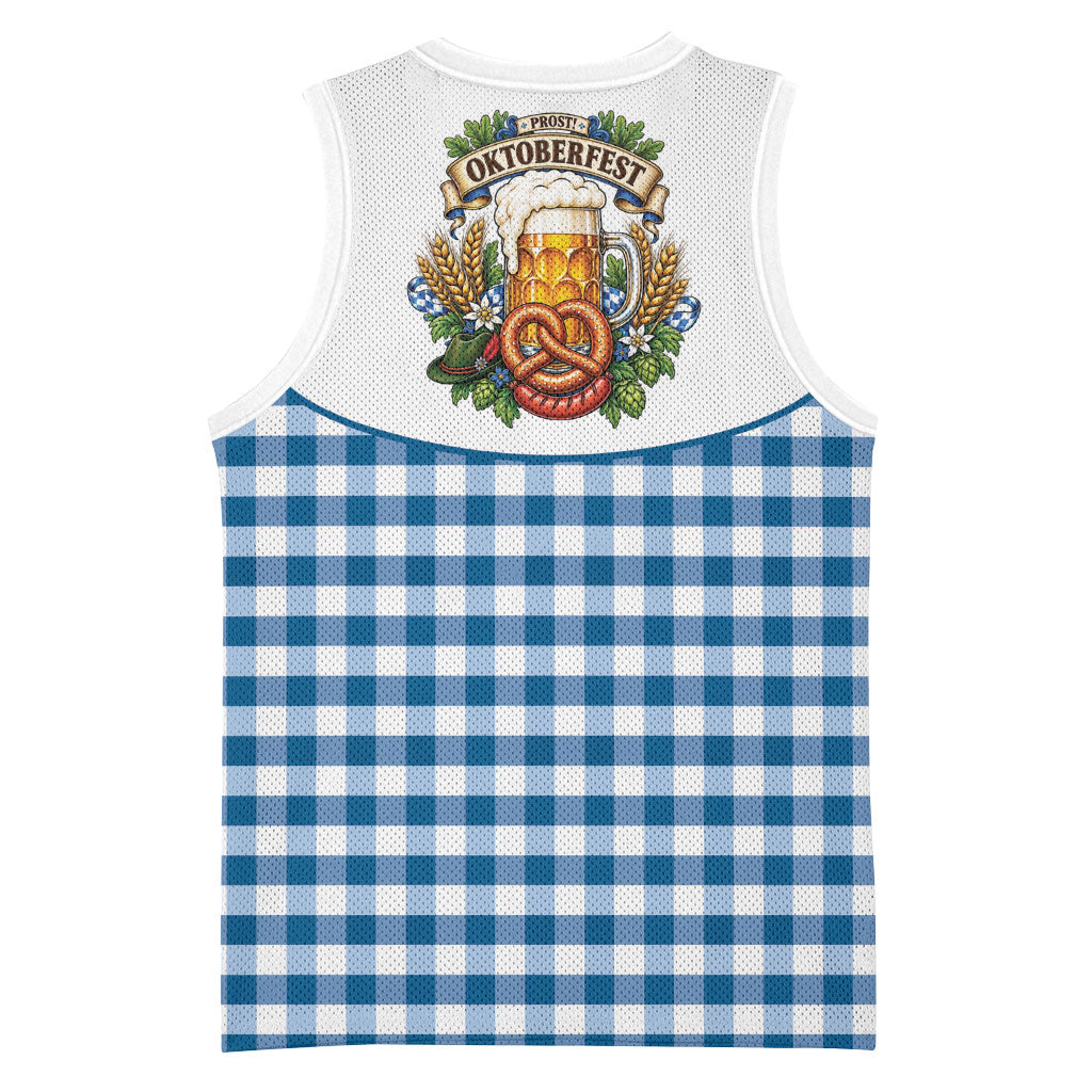 Oktoberfest Basketball Jersey Country Cowboy Style Blue Version