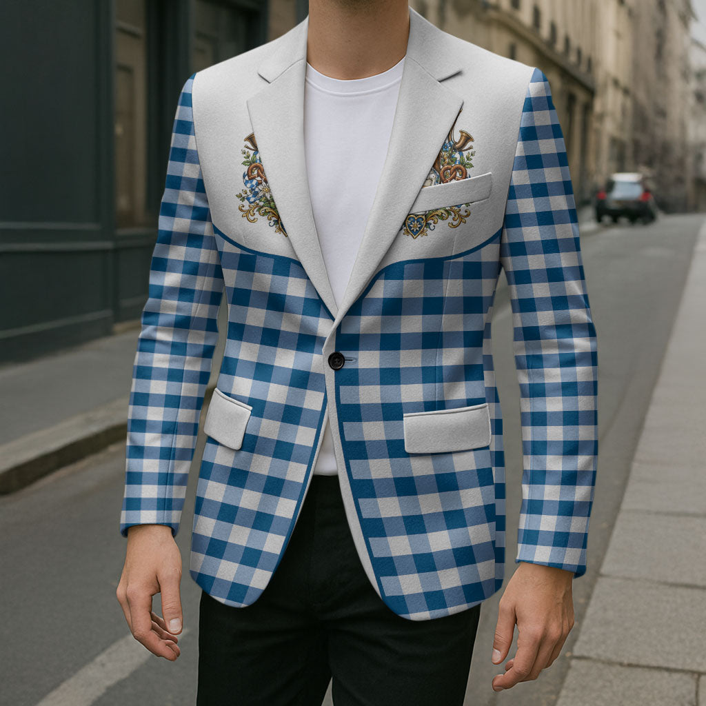 Oktoberfest Blazer Country Cowboy Style Blue Version