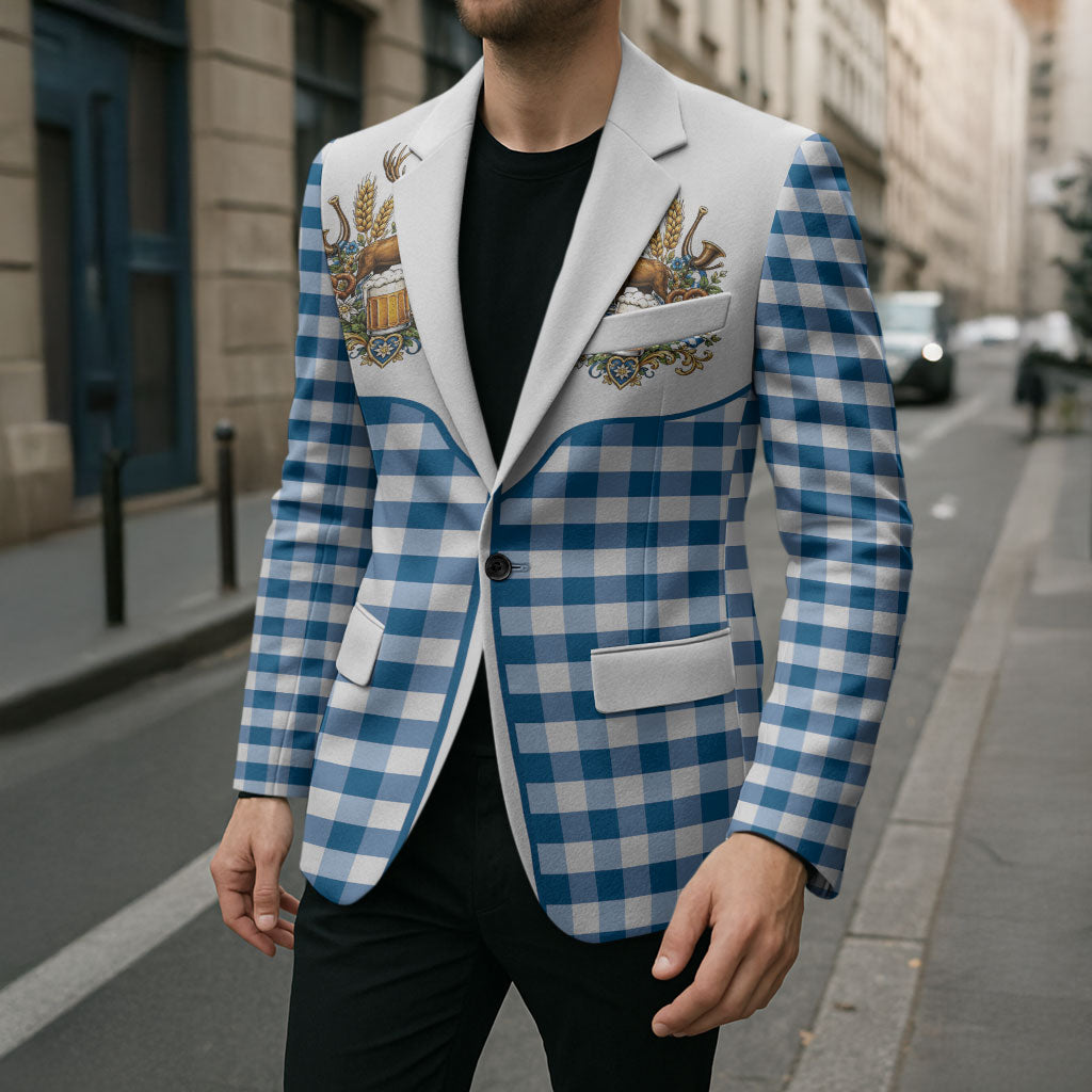 Oktoberfest Blazer Country Cowboy Style Blue Version
