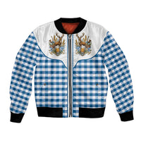 Oktoberfest Bomber Jacket Country Cowboy Style Blue Version