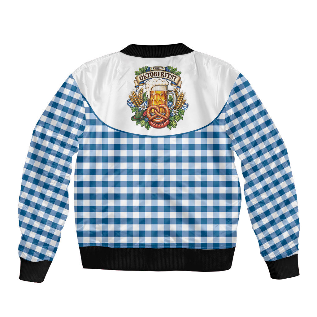 Oktoberfest Bomber Jacket Country Cowboy Style Blue Version