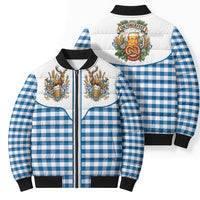 Oktoberfest Bomber Puffer Jacket Country Cowboy Style Blue Version