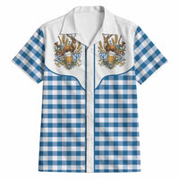 Oktoberfest Hawaiian Shirt Country Cowboy Style Blue Version