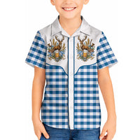 Oktoberfest Hawaiian Shirt Country Cowboy Style Blue Version