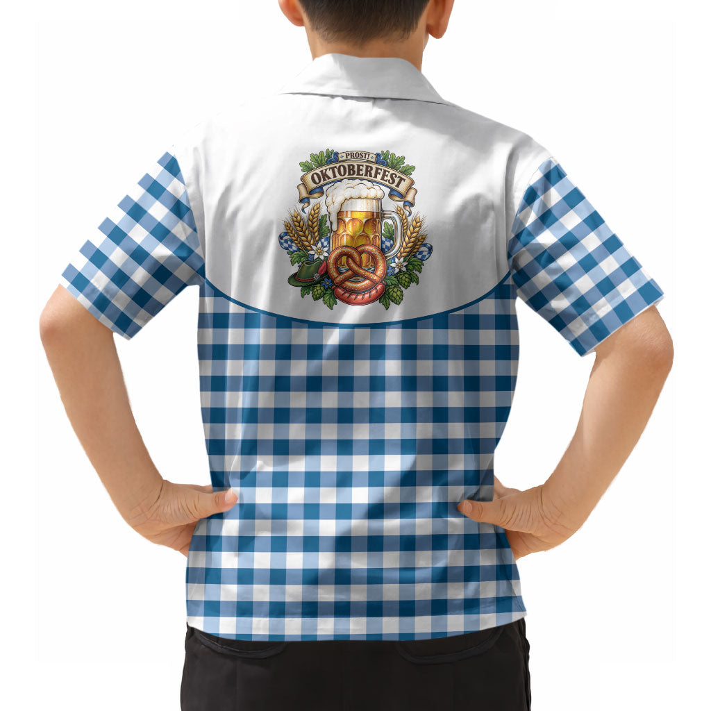 Oktoberfest Hawaiian Shirt Country Cowboy Style Blue Version