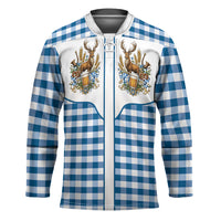 Oktoberfest Hockey Jersey Country Cowboy Style Blue Version