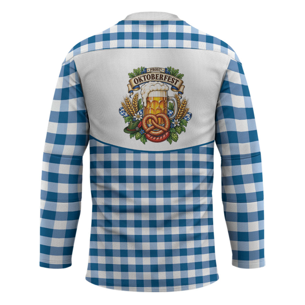 Oktoberfest Hockey Jersey Country Cowboy Style Blue Version