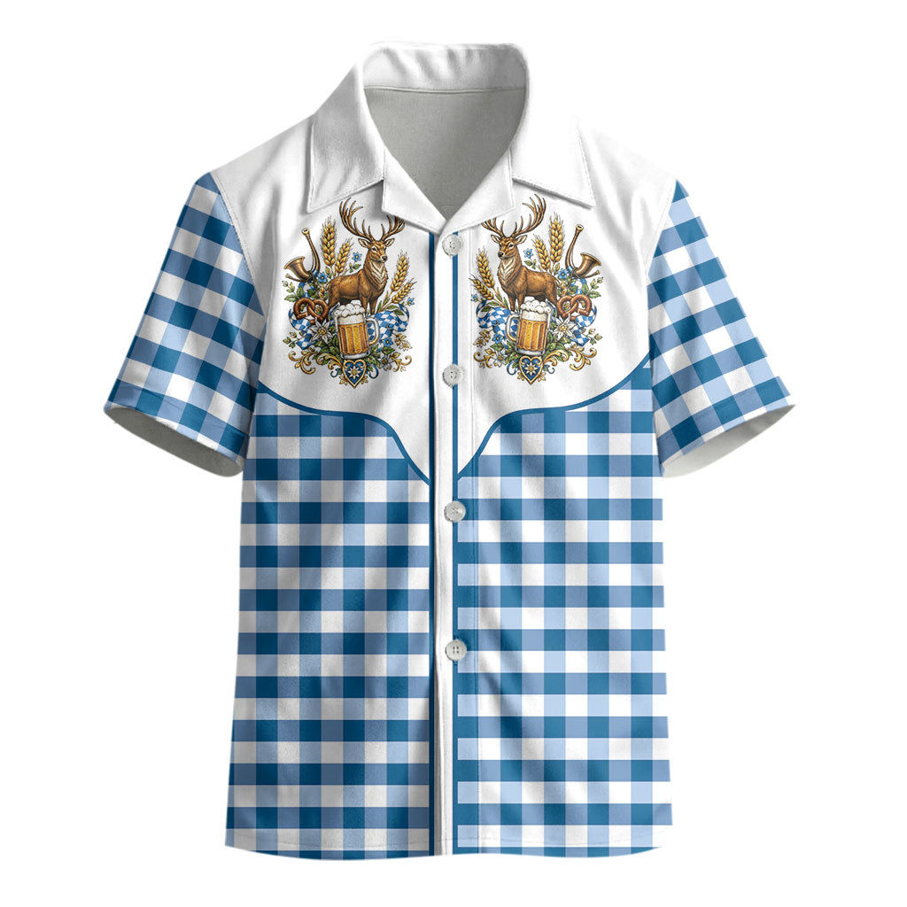 Oktoberfest Kid Hawaiian Shirt Country Cowboy Style Blue Version