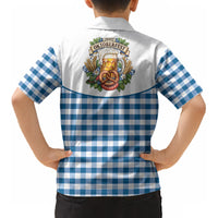 Oktoberfest Kid Hawaiian Shirt Country Cowboy Style Blue Version