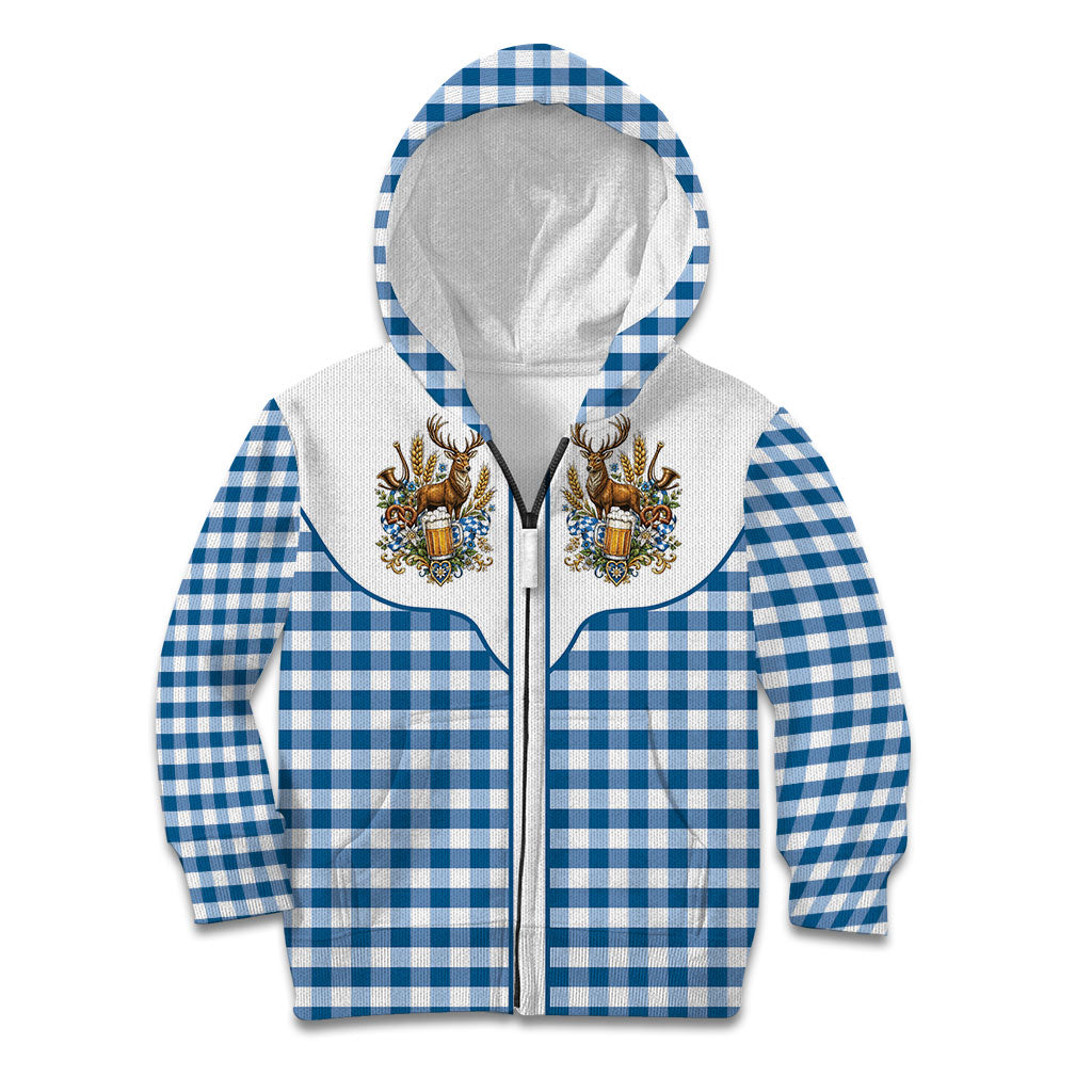Oktoberfest Kid Hoodie Country Cowboy Style Blue Version