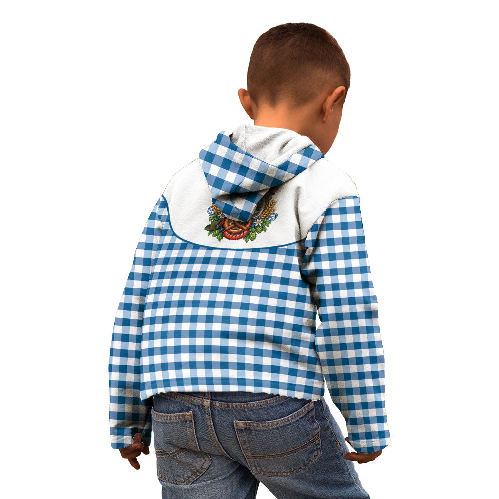 Oktoberfest Kid Hoodie Country Cowboy Style Blue Version