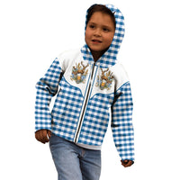Oktoberfest Kid Hoodie Country Cowboy Style Blue Version