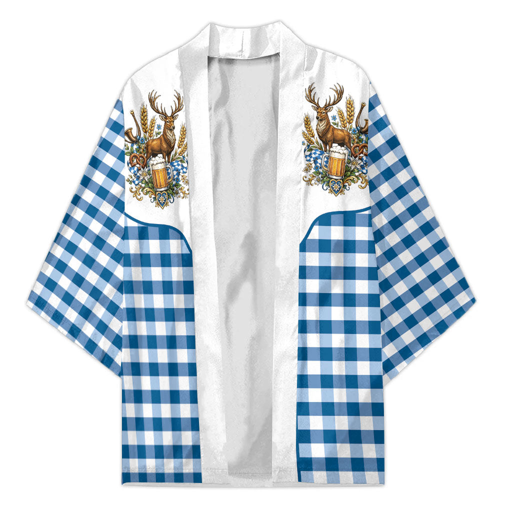 Oktoberfest Kimono Country Cowboy Style Blue Version
