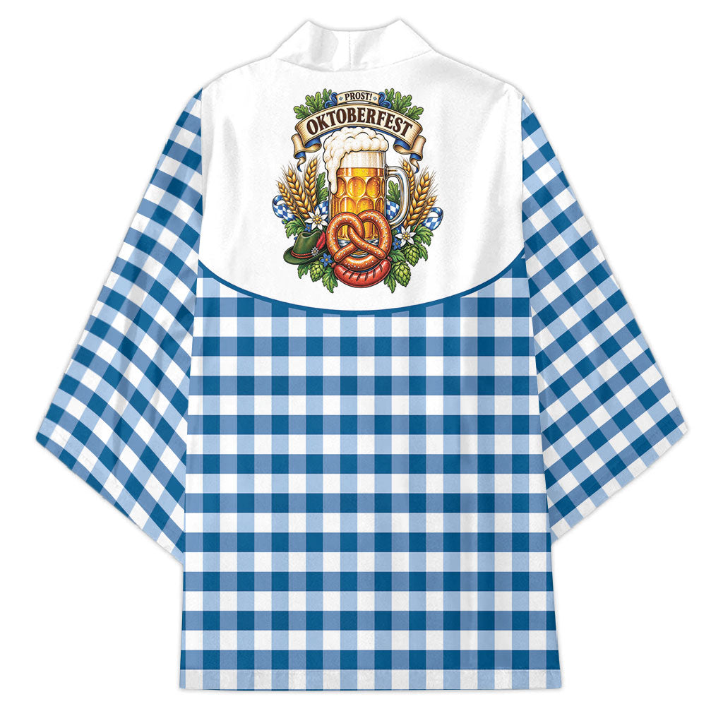 Oktoberfest Kimono Country Cowboy Style Blue Version