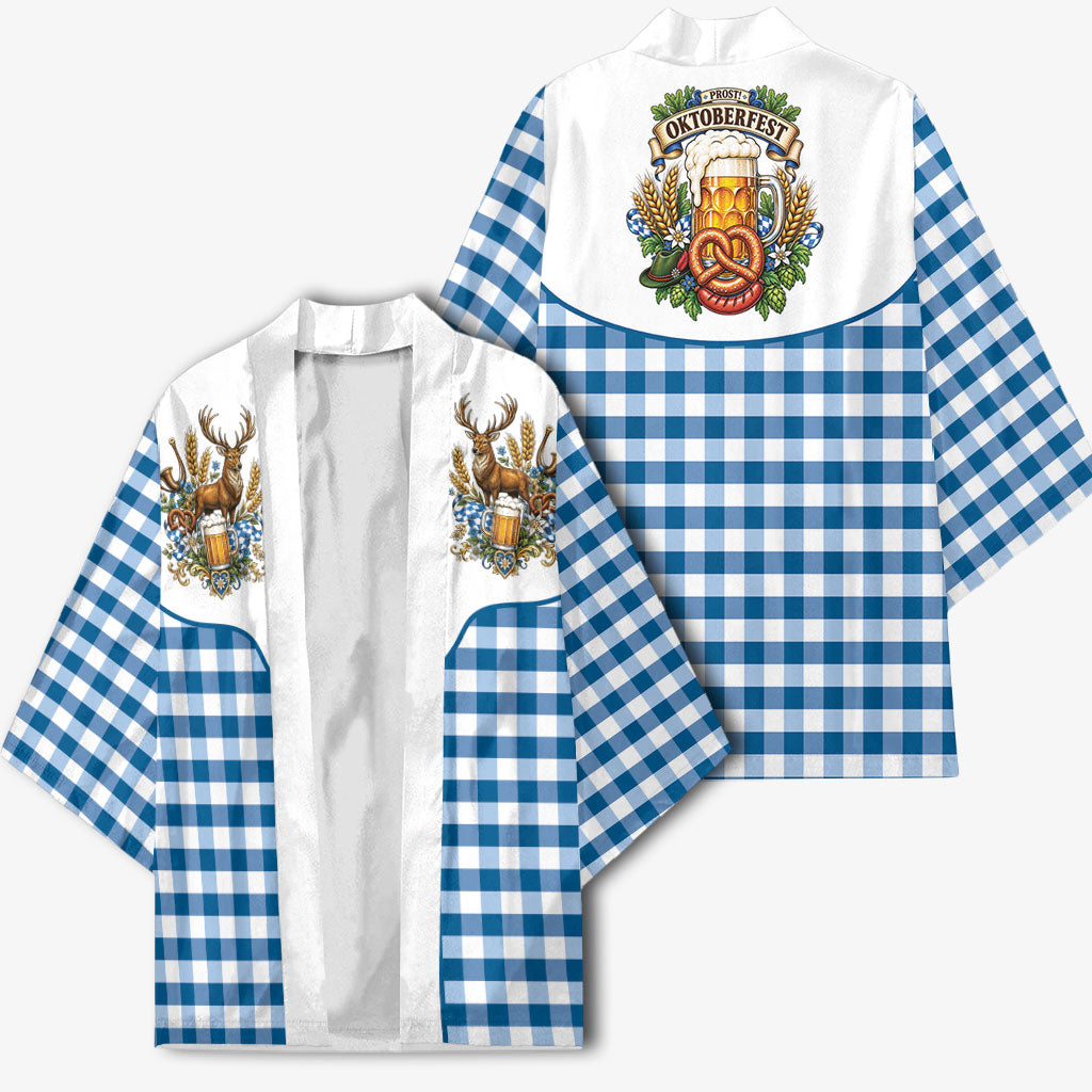 Oktoberfest Kimono Country Cowboy Style Blue Version