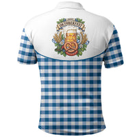 Oktoberfest Polo Shirt Country Cowboy Style Blue Version