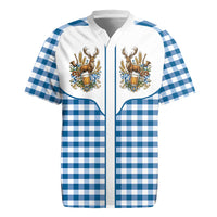 Oktoberfest Rugby Jersey Country Cowboy Style Blue Version