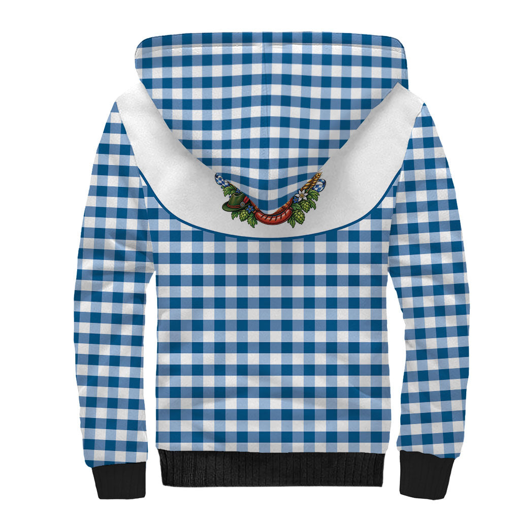 Oktoberfest Sherpa Hoodie Country Cowboy Style Blue Version