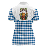 Oktoberfest Women Polo Shirt Country Cowboy Style Blue Version