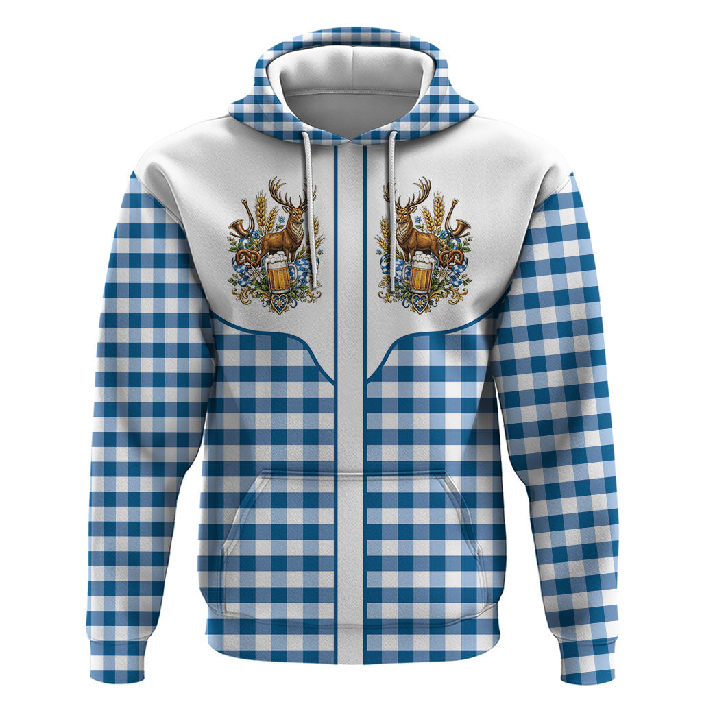 Oktoberfest Zip Hoodie Country Cowboy Style Blue Version