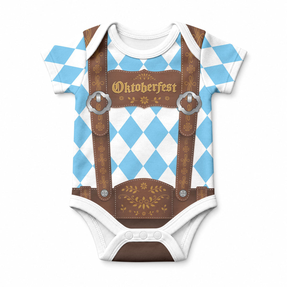 Personalized Lederhosen Oktoberfest Costume Baby Onesie