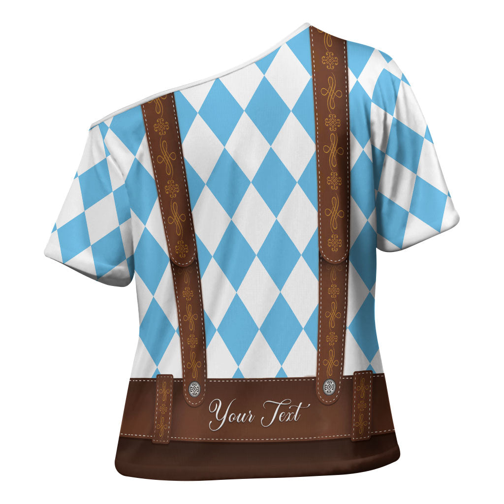 Personalized Lederhosen Oktoberfest Costume Cross Shoulder Shirt