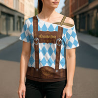Personalized Lederhosen Oktoberfest Costume Cross Shoulder Shirt