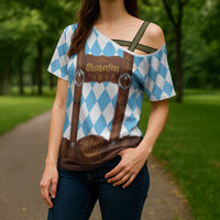 Personalized Lederhosen Oktoberfest Costume Cross Shoulder Shirt