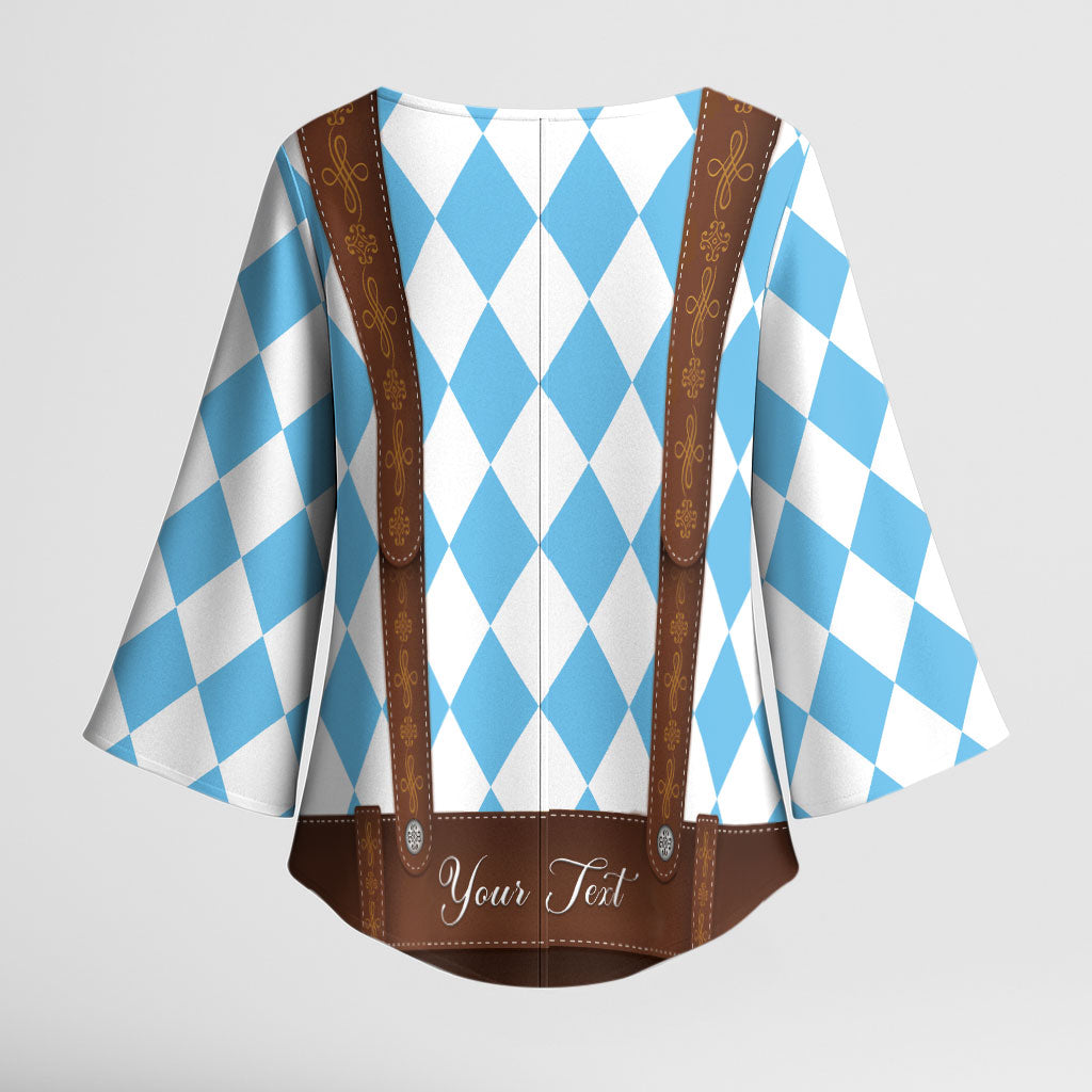 Personalized Lederhosen Oktoberfest Costume Kimono Sleeve Blouse