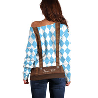 Personalized Lederhosen Oktoberfest Costume Off Shoulder Sweater