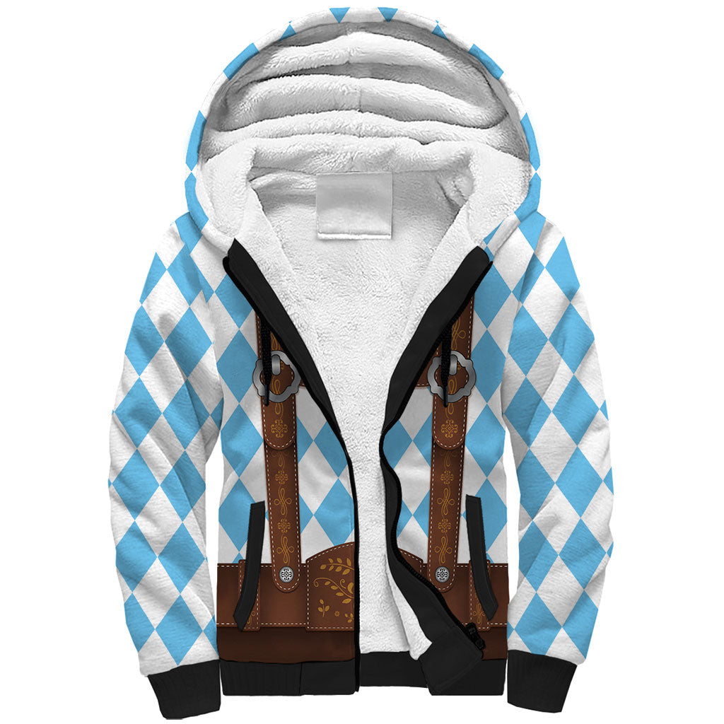 Personalized Lederhosen Oktoberfest Costume Sherpa Hoodie