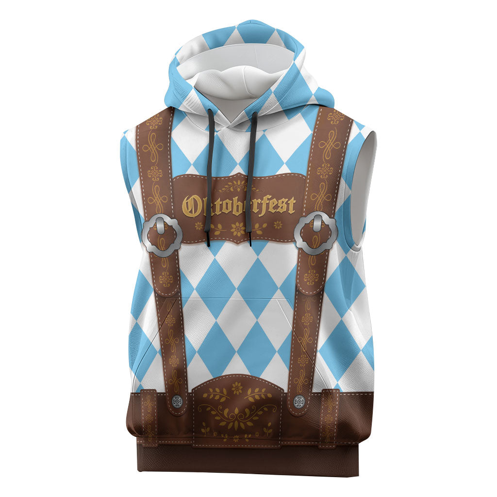 Personalized Lederhosen Oktoberfest Costume Sleeveless Hoodie