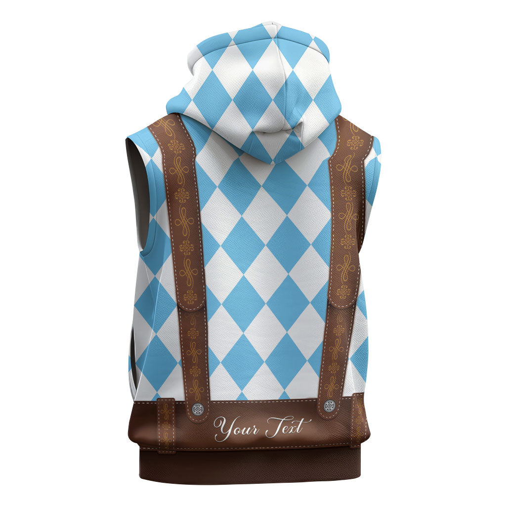 Personalized Lederhosen Oktoberfest Costume Sleeveless Hoodie