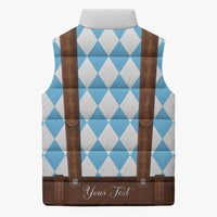 Personalized Lederhosen Oktoberfest Costume Sleeveless Puffer Jacket