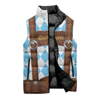 Personalized Lederhosen Oktoberfest Costume Sleeveless Puffer Jacket