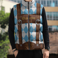 Personalized Lederhosen Oktoberfest Costume Sleeveless Puffer Jacket