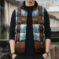 Personalized Lederhosen Oktoberfest Costume Sleeveless Puffer Jacket