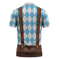 Personalized Lederhosen Oktoberfest Costume Zipper Polo Shirt